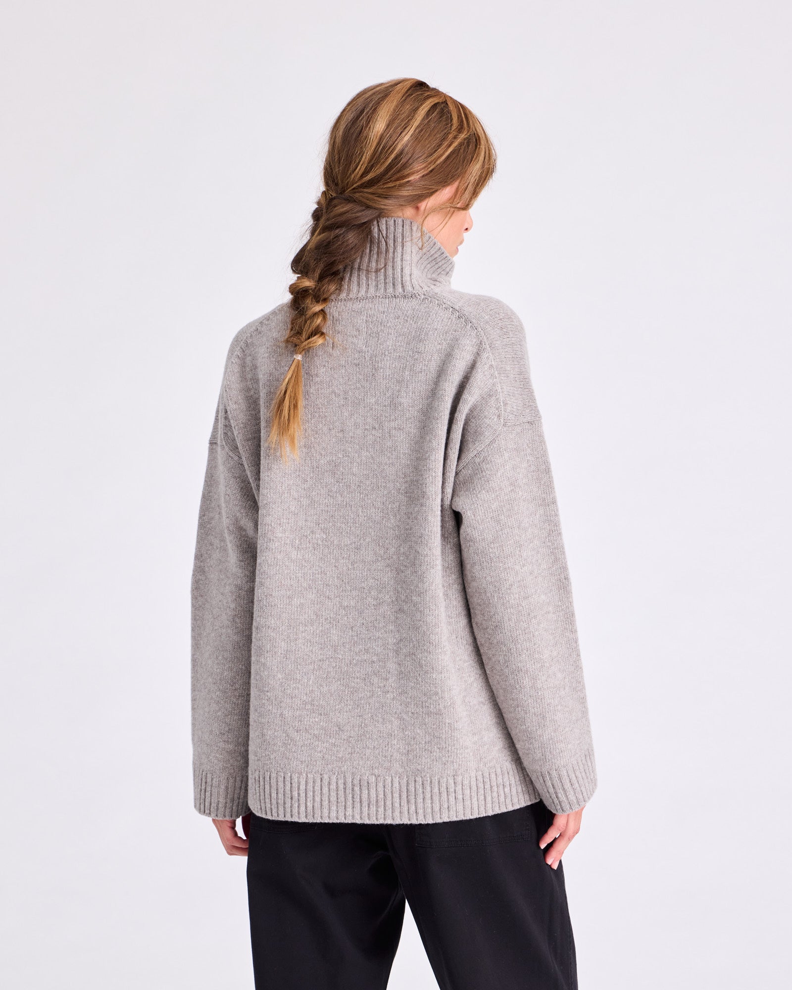 GAI+LISVA Mandie Lambswool Jumper GOTS 243975 Knit 173 Stone Grey