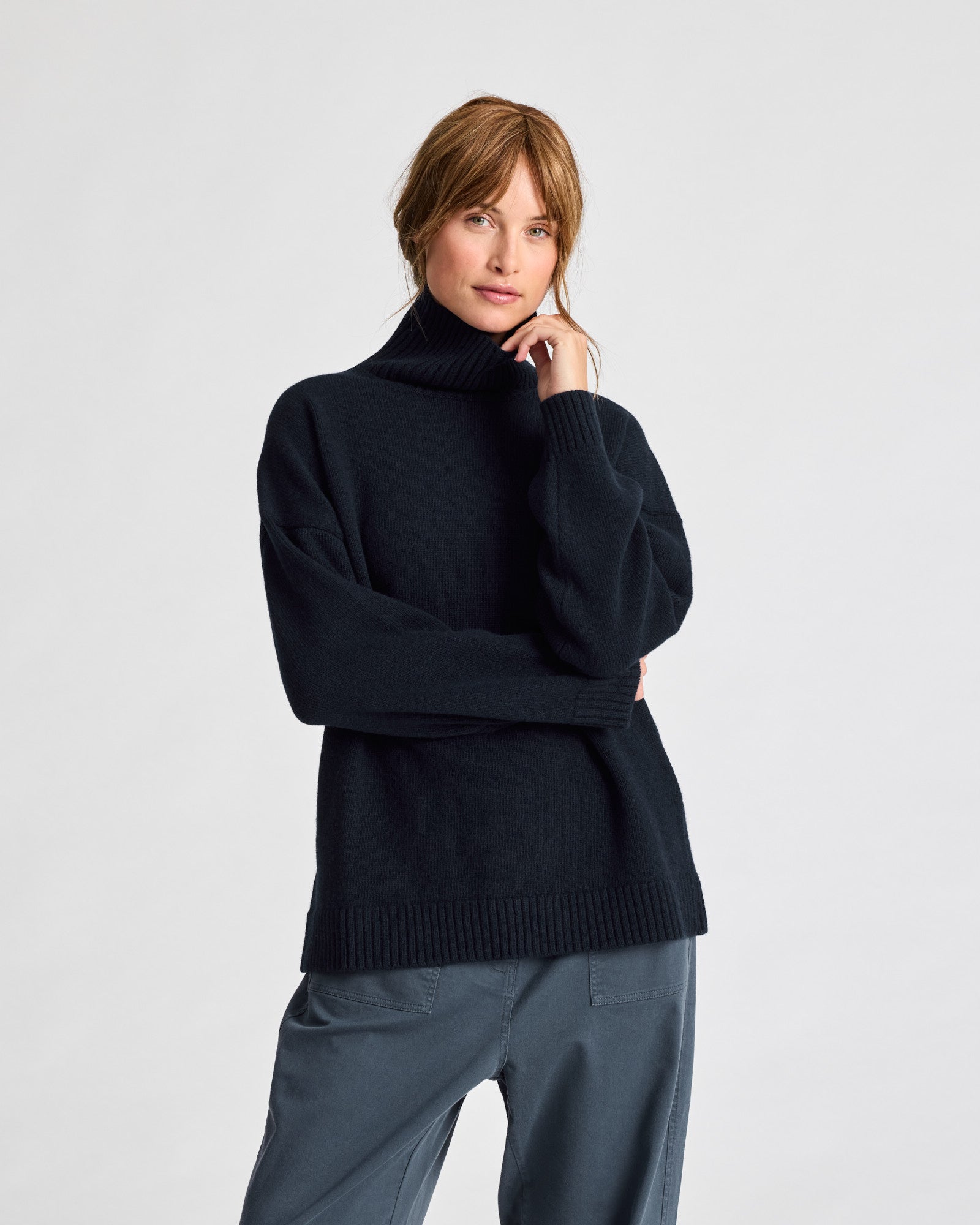 GAI+LISVA Mandie Lambswool Jumper GOTS 243975 Knit 181 Midnight Blue