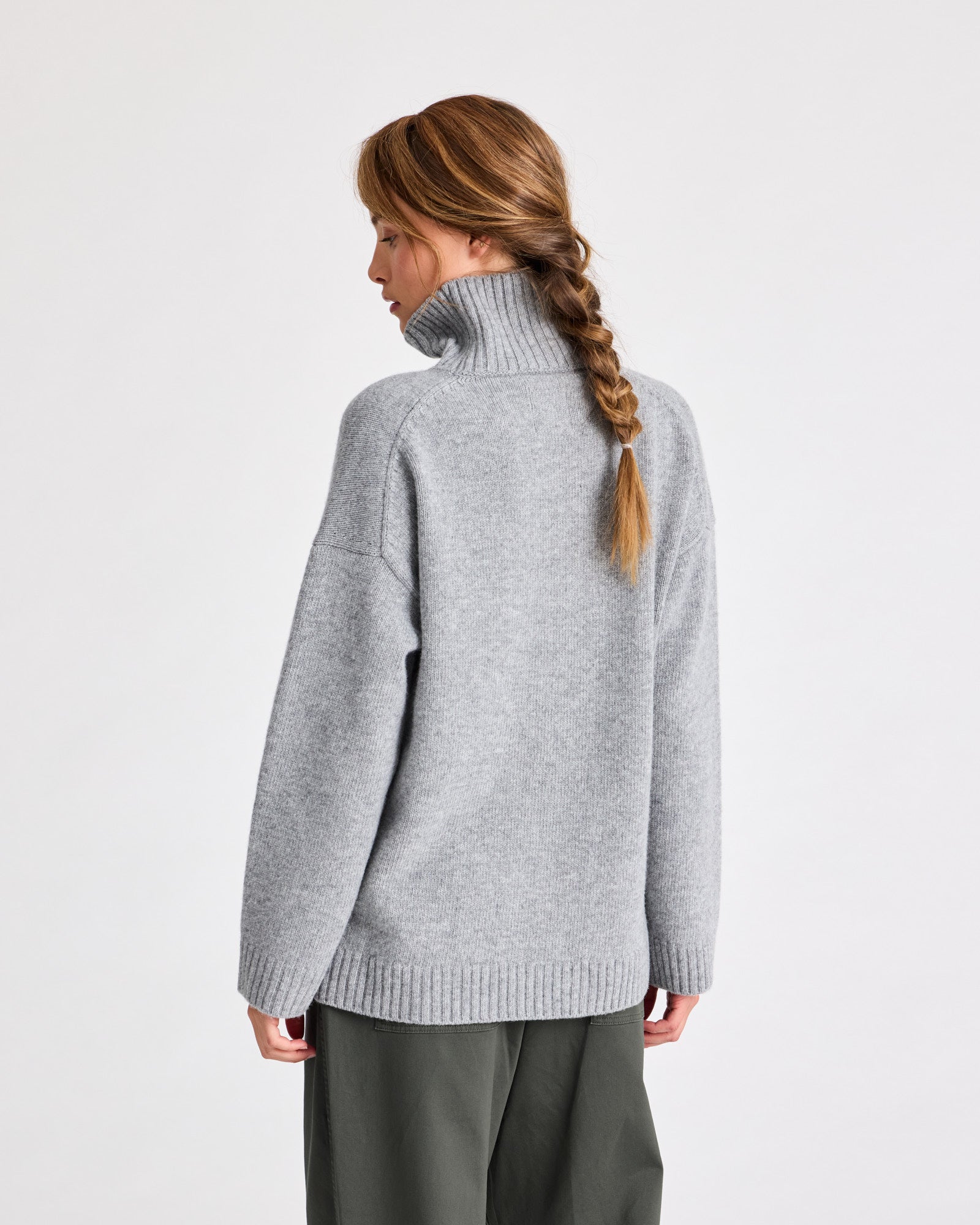 GAI+LISVA Mandie Lambswool Jumper GOTS 243975 Knit 602 Grey Melange