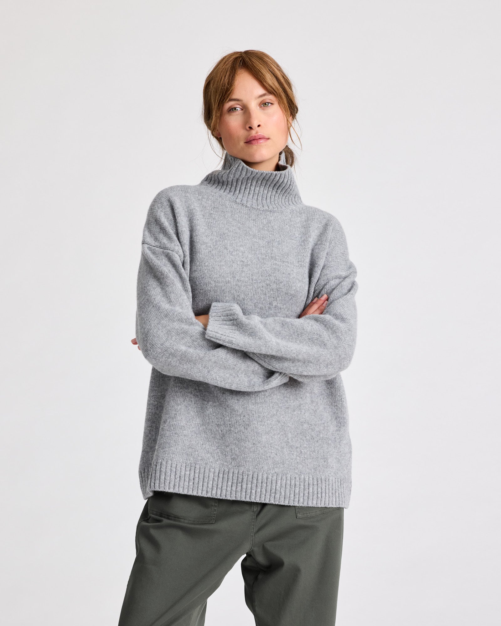 GAI+LISVA Mandie Lambswool Jumper GOTS 243975 Knit 602 Grey Melange