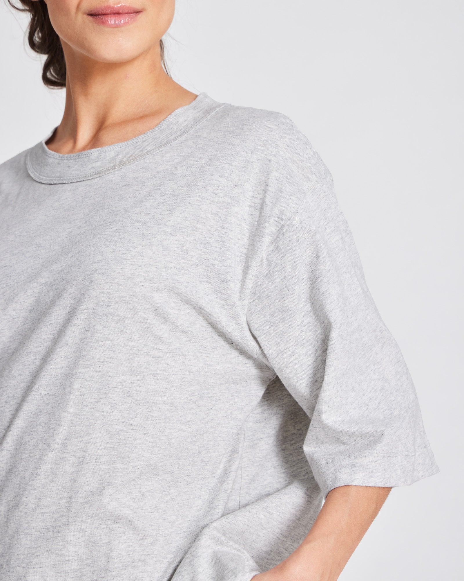 GAI+LISVA Maya Oversize Tee GOTS 243975 Top 601 Light Grey Melange