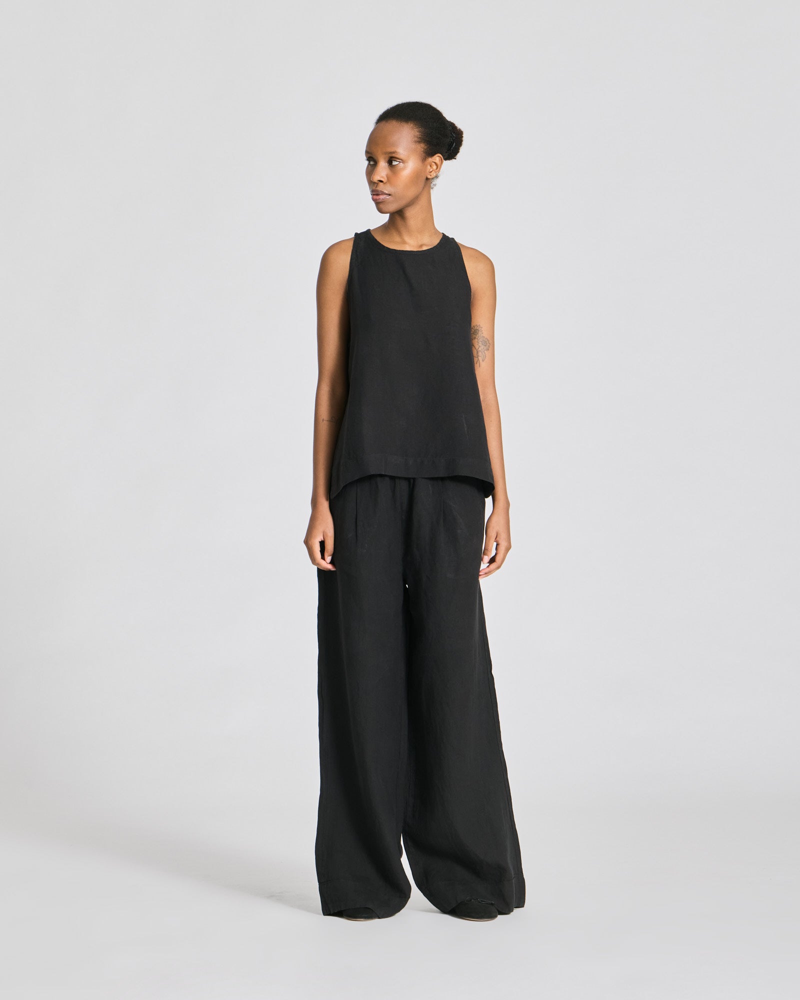 GAI+LISVA Mia Maya Linen Top GOTS Shirts & Blouses 650 Black