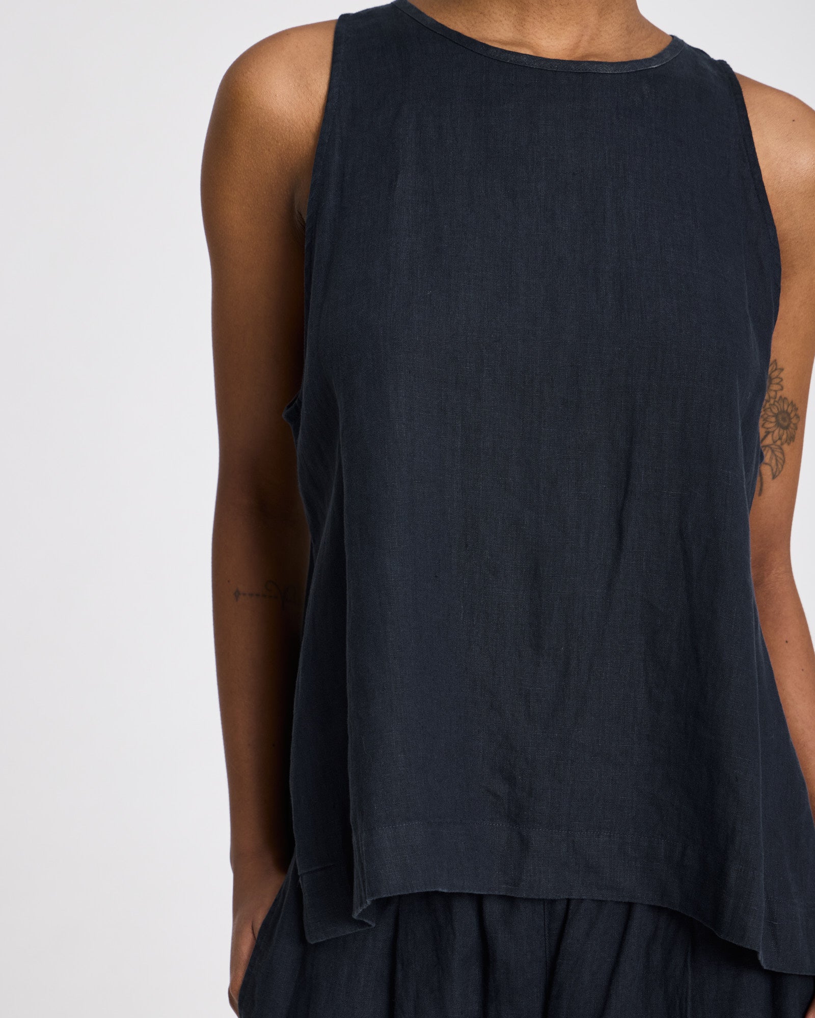 GAI+LISVA Mia Maya Linen Top GOTS Shirts & Blouses 181 Midnight Blue