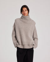 GAI+LISVA Michelle Neck Piece Knit 173 Stone Grey