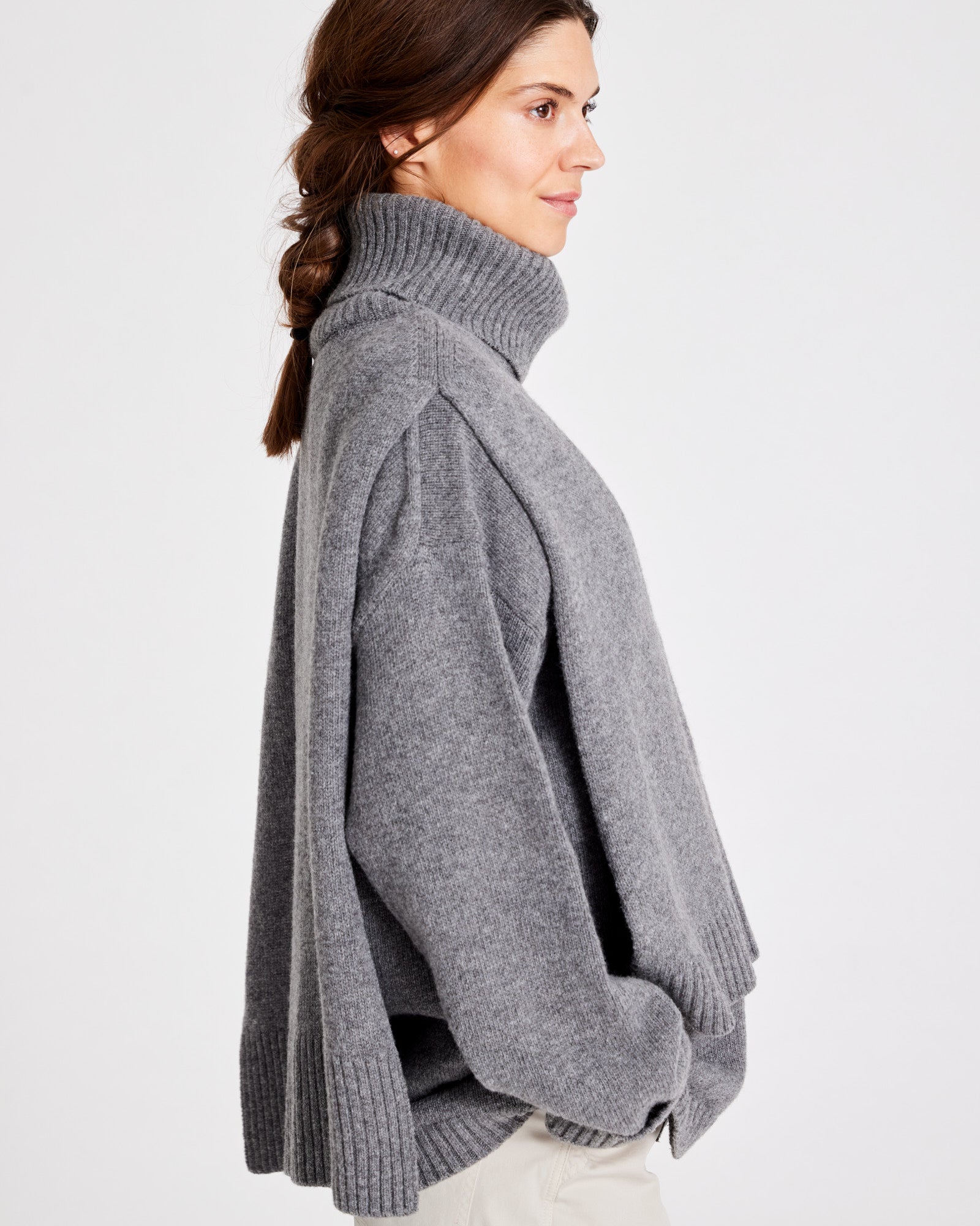 GAI+LISVA Michelle Neck Piece Knit 631 Grafitti Grey Melangé