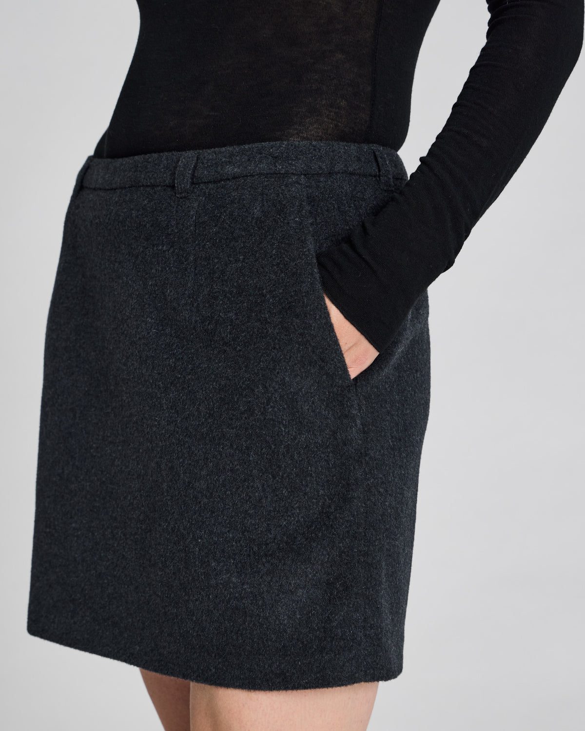 LISVA Nadine Wool Skirt Dresses & Skirts 766 Koks Melangé