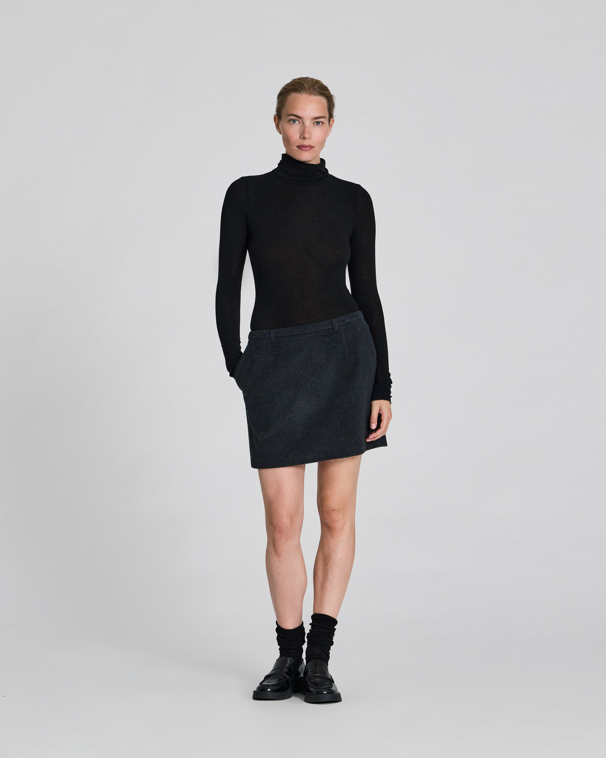 LISVA Nadine Wool Skirt Dresses & Skirts 766 Koks Melangé