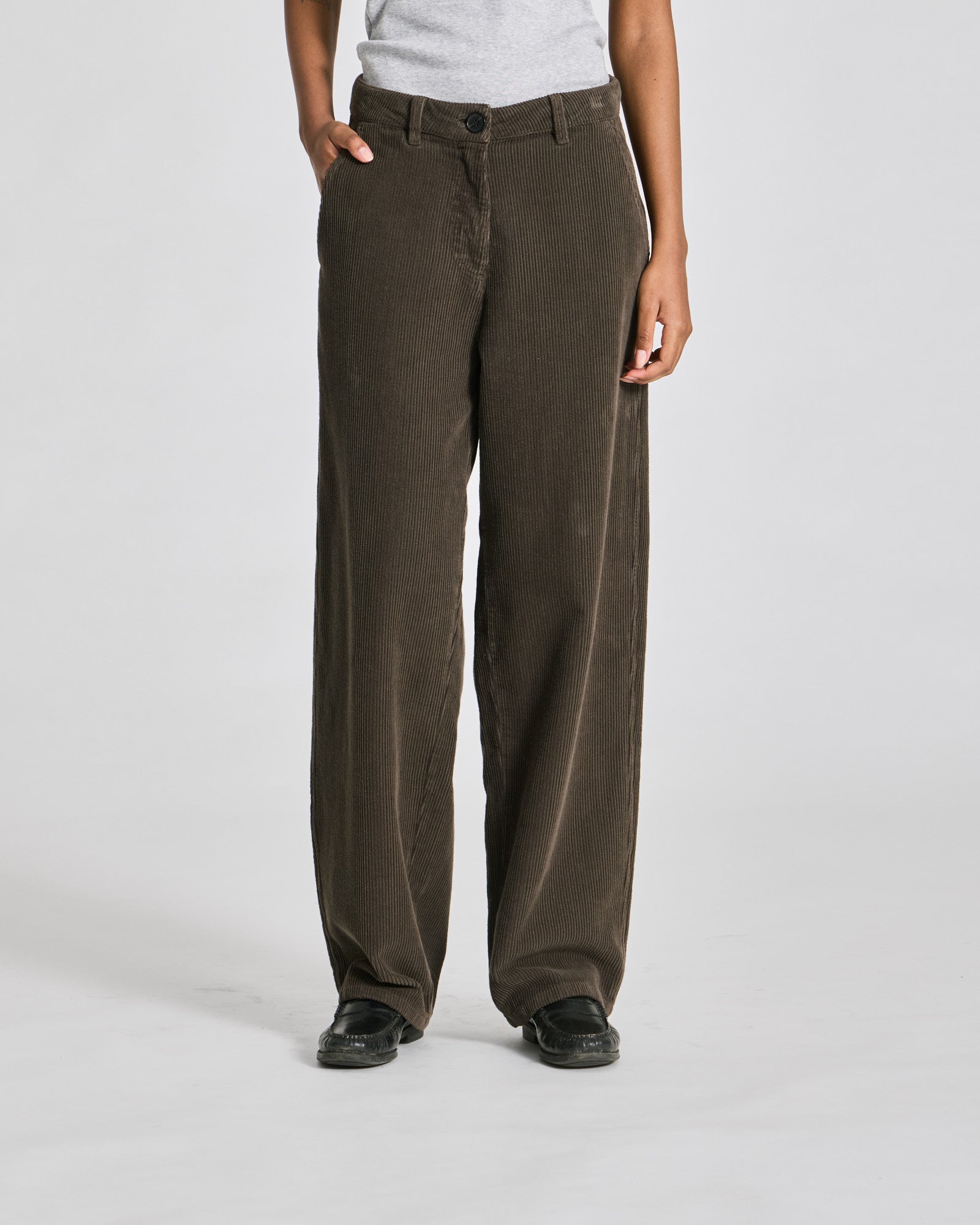 GAI+LISVA Natalie Cotton Corduroy Pants Trousers & Shorts 651 Black Olive
