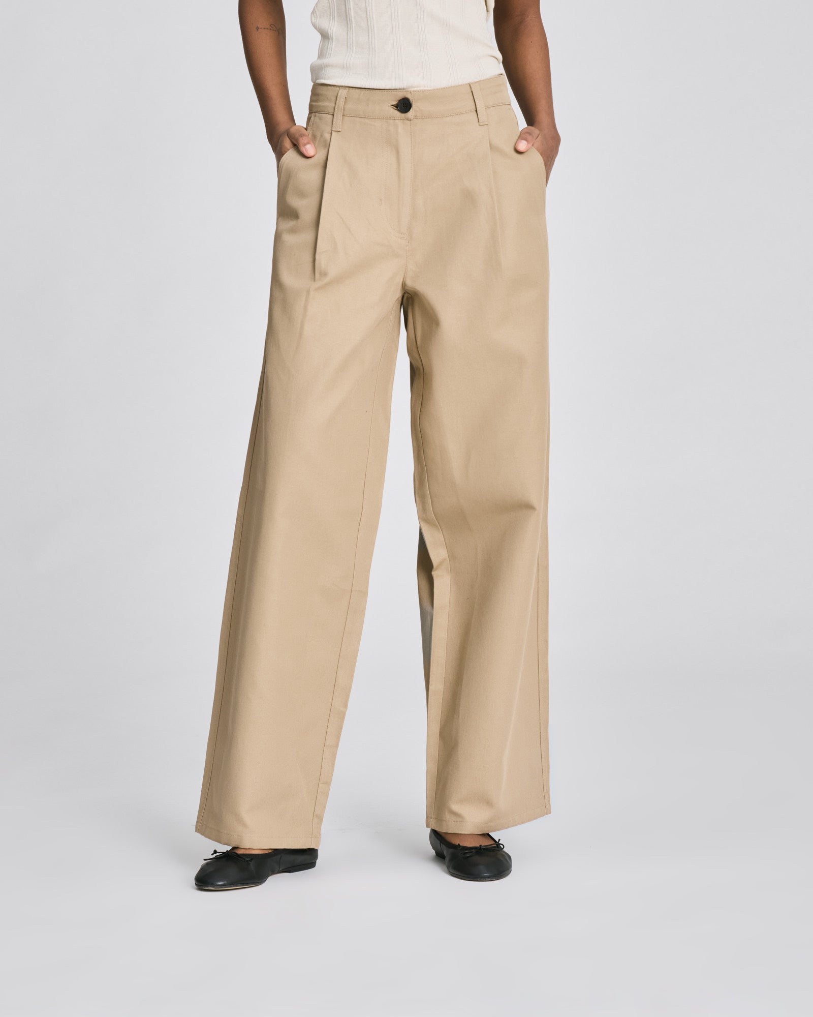 GAI+LISVA Natalie Cotton/Linen Twill Pant Trousers & Shorts 735 Chinchilla
