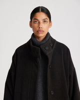 GAI+LISVA Nellie Wool Coat Jacket 682 Mulch/ Ecru Herringbone