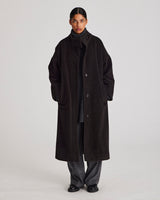 GAI+LISVA Nellie Wool Coat Jacket 682 Mulch/ Ecru Herringbone