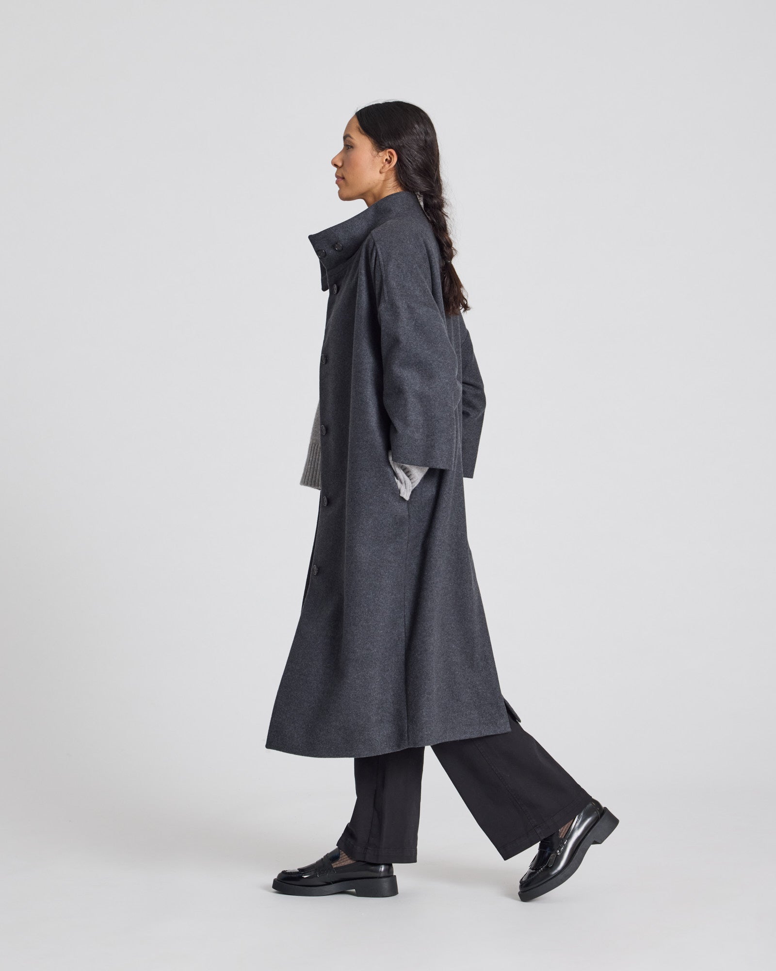 GAI+LISVA Nete Coat Jacket 614 Dark Grey Melange