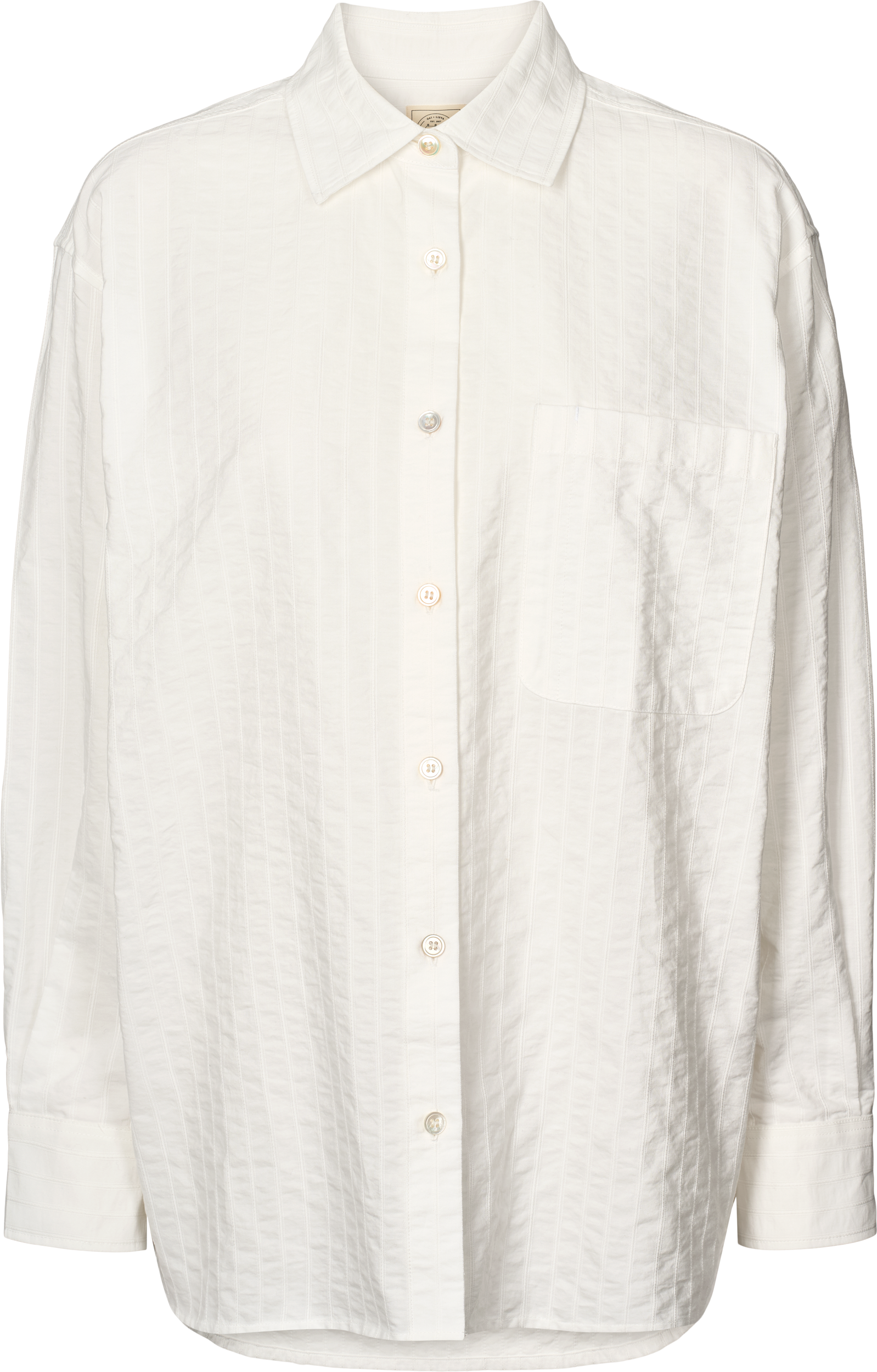 GAI+LISVA Nikoline Solid L/S Poplin Shirt Shirts & Blouses 124 Whisper White