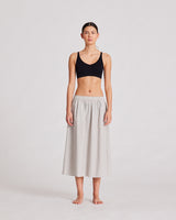 GAI+LISVA Petra Skirt Poplin Dresses & Skirts 126 Mulch White Stripe