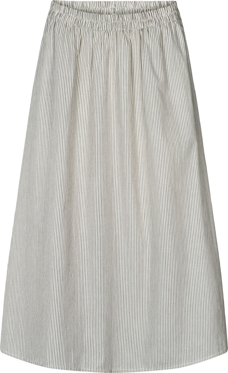 GAI+LISVA Petra Skirt Poplin Dresses & Skirts 126 Mulch White Stripe