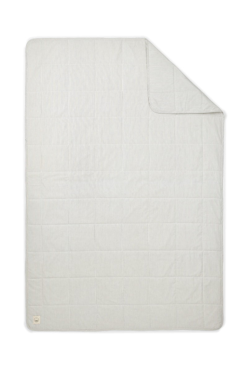 GAI+LISVA Quiltet Blanket - 130x190 cm Accessories 470 Denim Blue Stripe