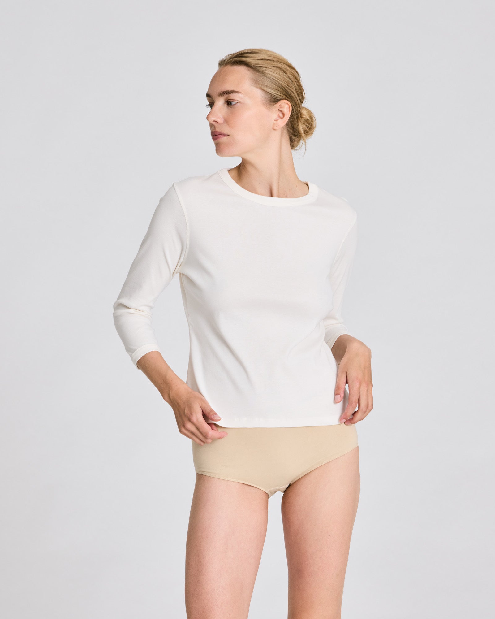 GAI+LISVA Sascha 3/4 Sleeve Cotton Top Tops & T-shirts 762 Egret