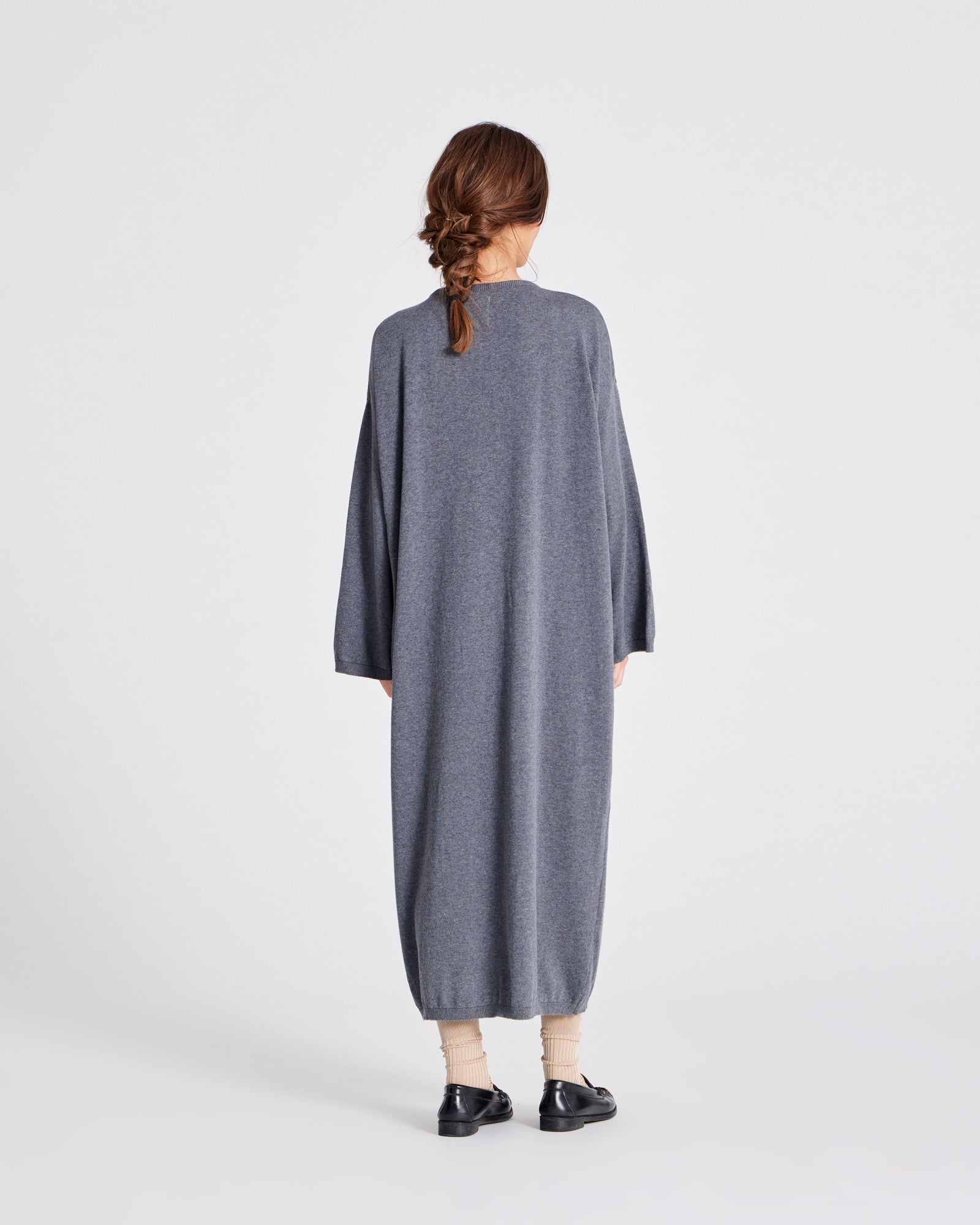 GAI+LISVA Sisse Cotton Knit Dress GOTS Cotton l Knitwear 631 Grafitti Grey Melangé