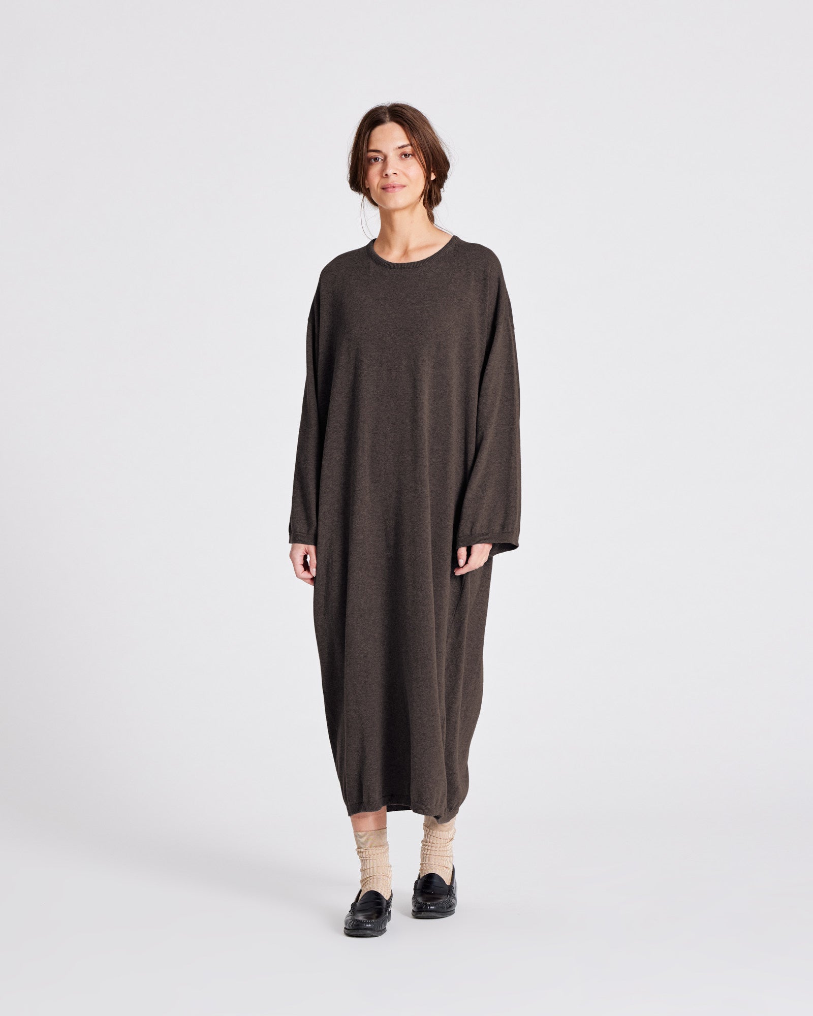 GAI+LISVA Sisse Cotton Knit Dress GOTS Cotton l Knitwear 681 Mulch