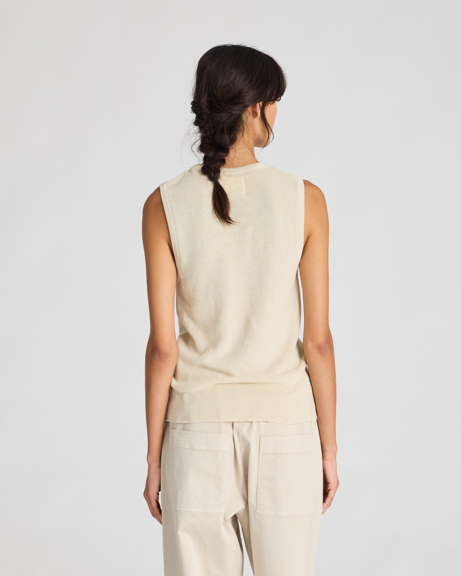GAI+LISVA Sofie Knit Tank GOTS 243975 Knitwear 151 Ecru