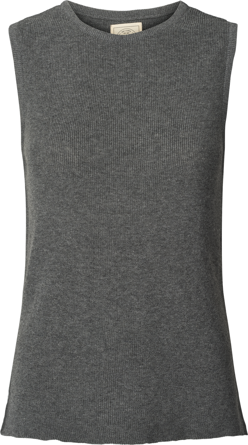 GAI+LISVA Sofie Knit Tank GOTS 243975 Knit 605 Dark Grey