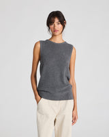 GAI+LISVA Sofie Knit Tank GOTS 243975 Knit 605 Dark Grey