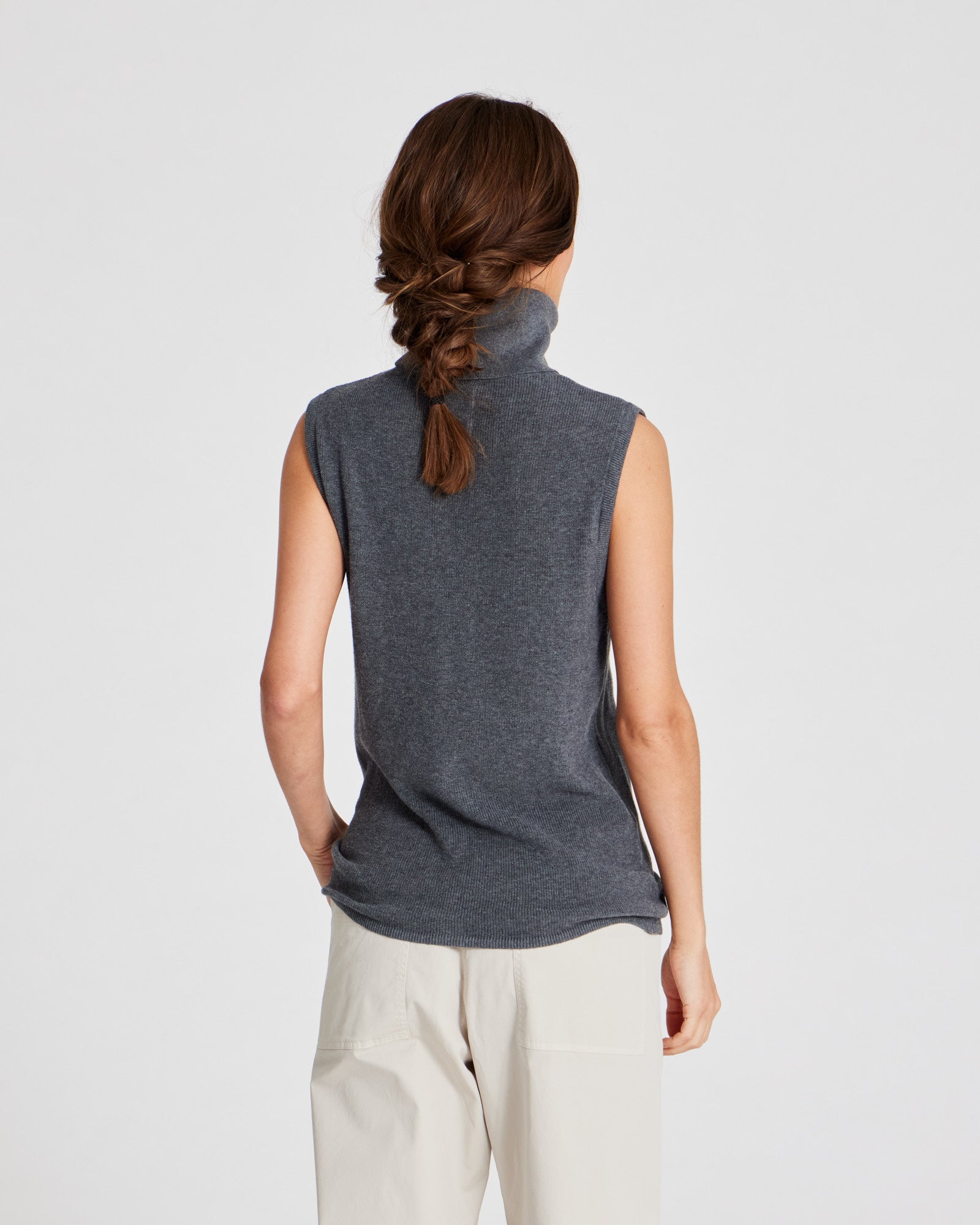 GAI+LISVA Tanja Knit Top GOTS 243975 Knit 605 Dark Grey