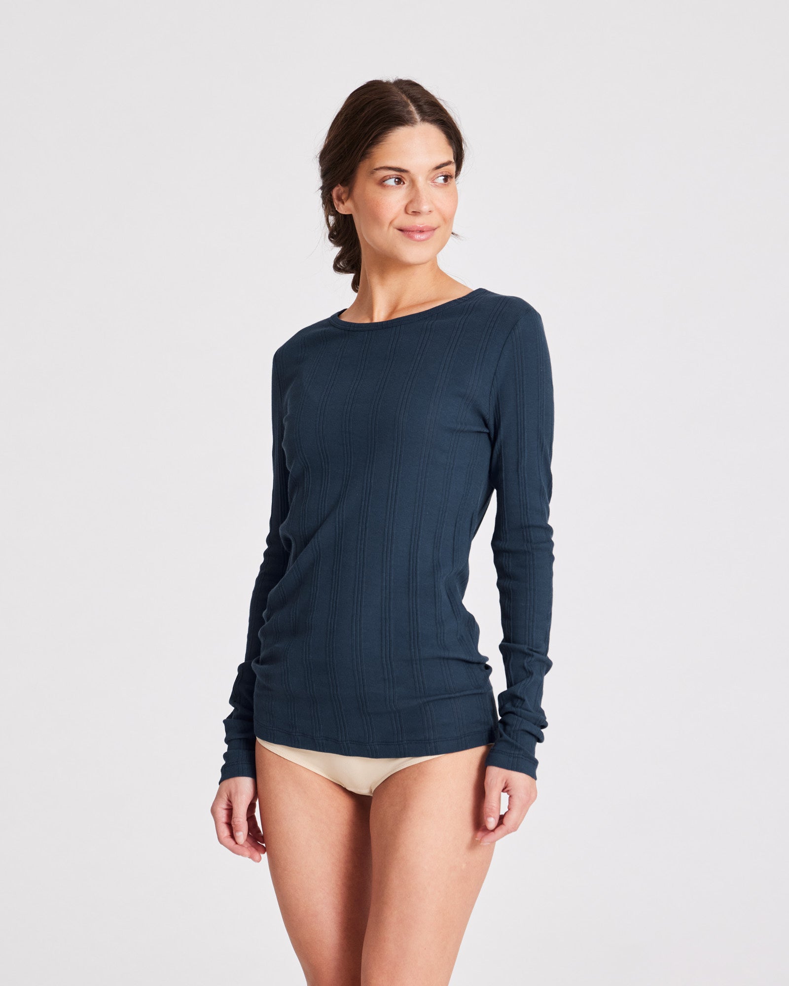 GAI+LISVA Thyra L/S Cotton Top Top 472 Denim Blue