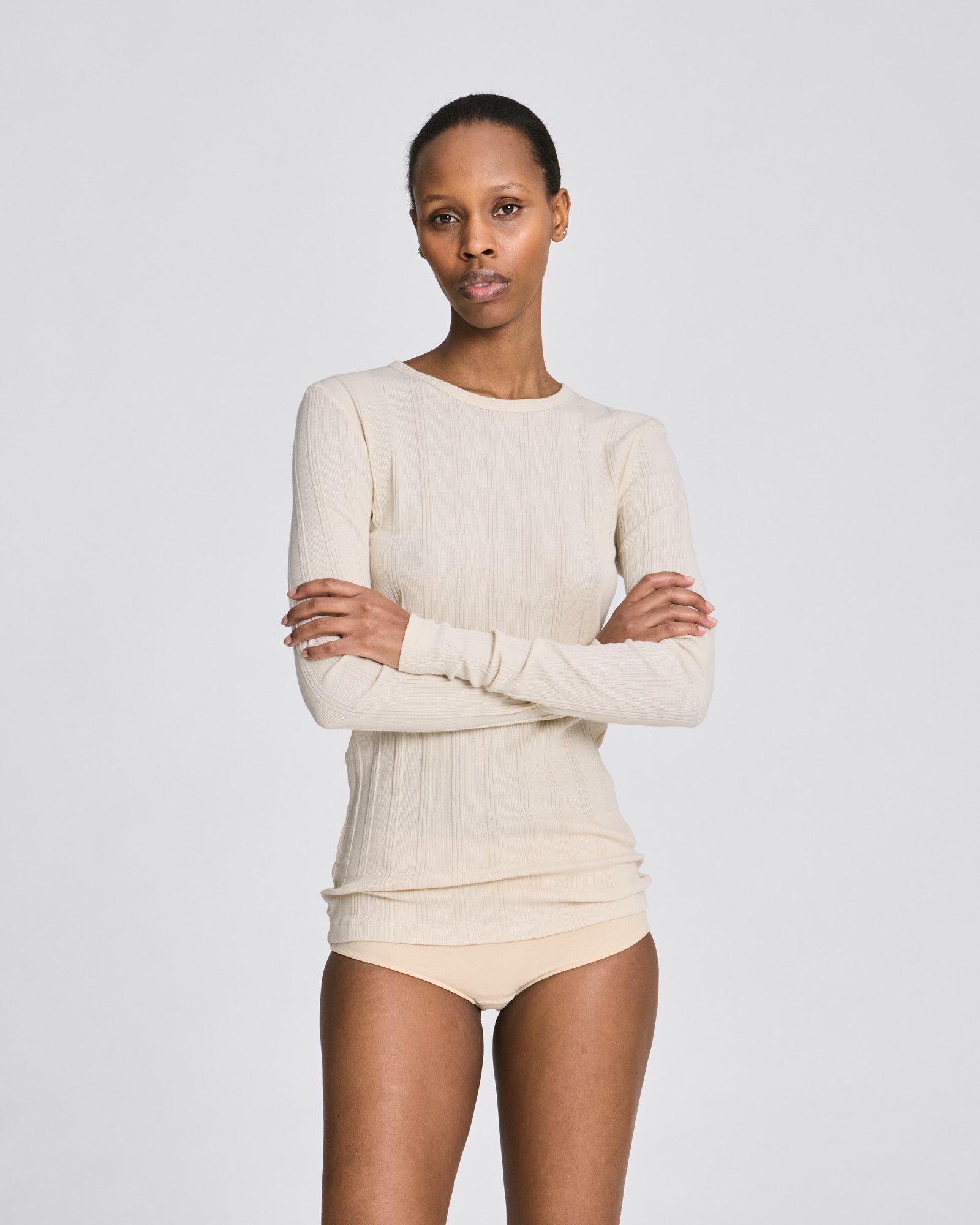 GAI+LISVA Thyra L/S Cotton Top Tops & T-shirts 139 Ancient Grey