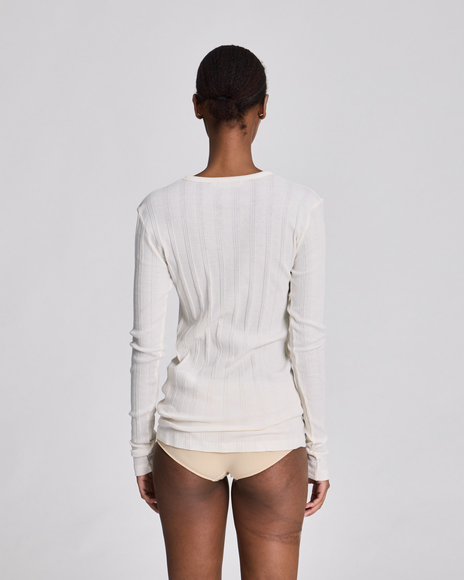 Thyra L/S Cotton Top - Off White