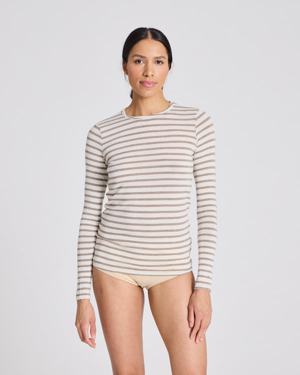 GAI+LISVA Thyra Sailor Wool Top Top 963 Ecru / Grey Melange Sailor Stripe