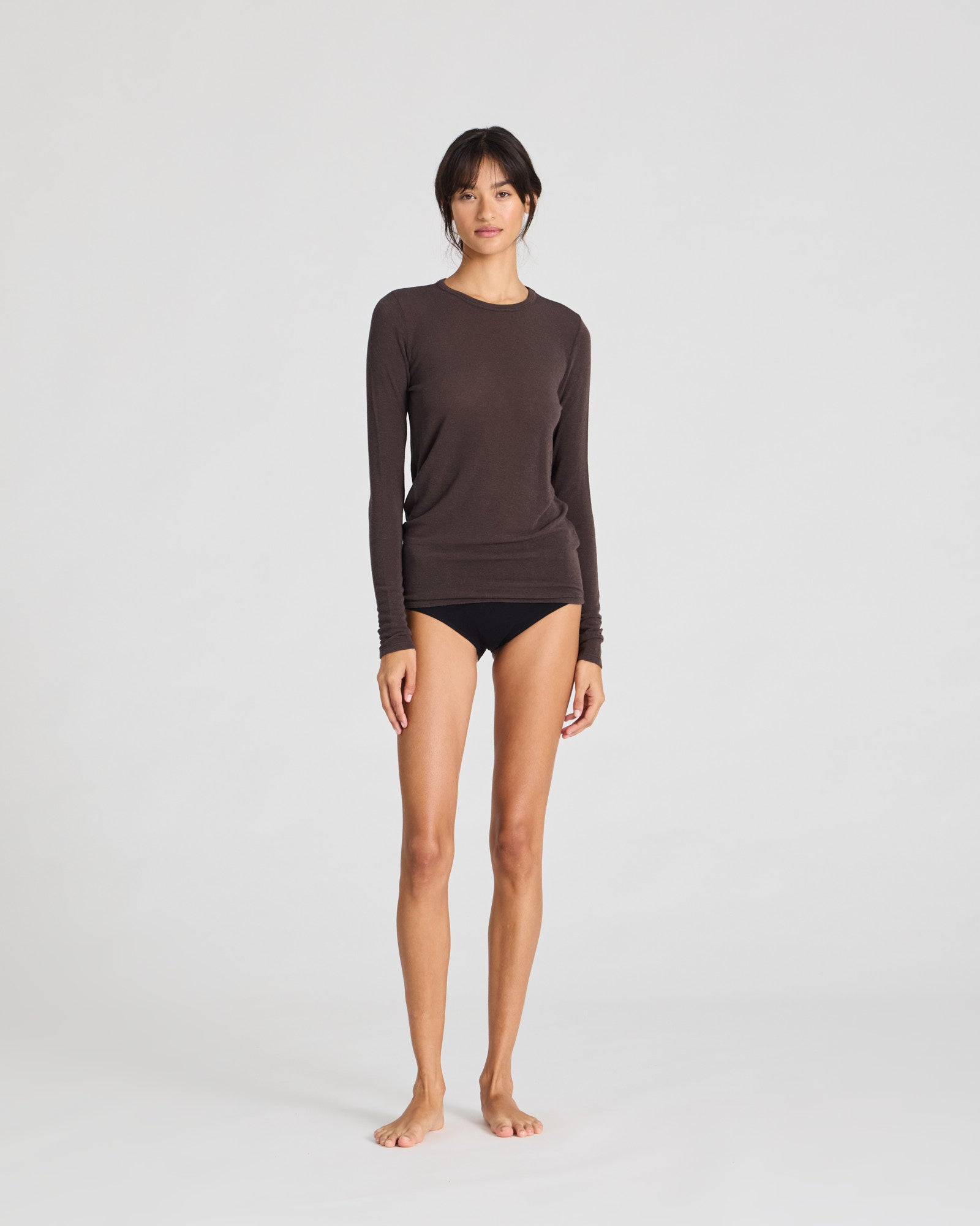 GAI+LISVA Thyra Wool Top Tops & T-shirts 681 Mulch