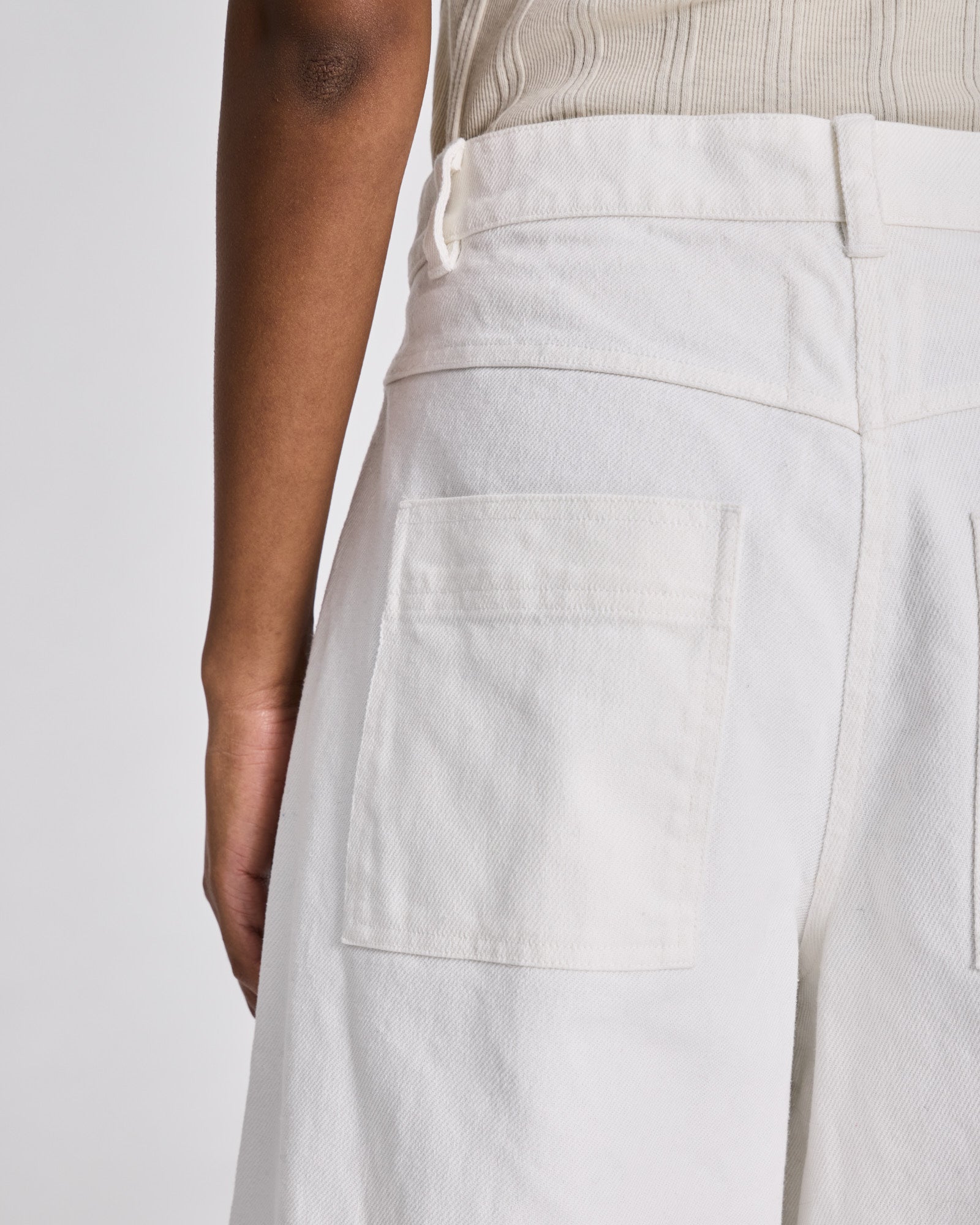Tina Twill Shorts GOTS - Whisper White