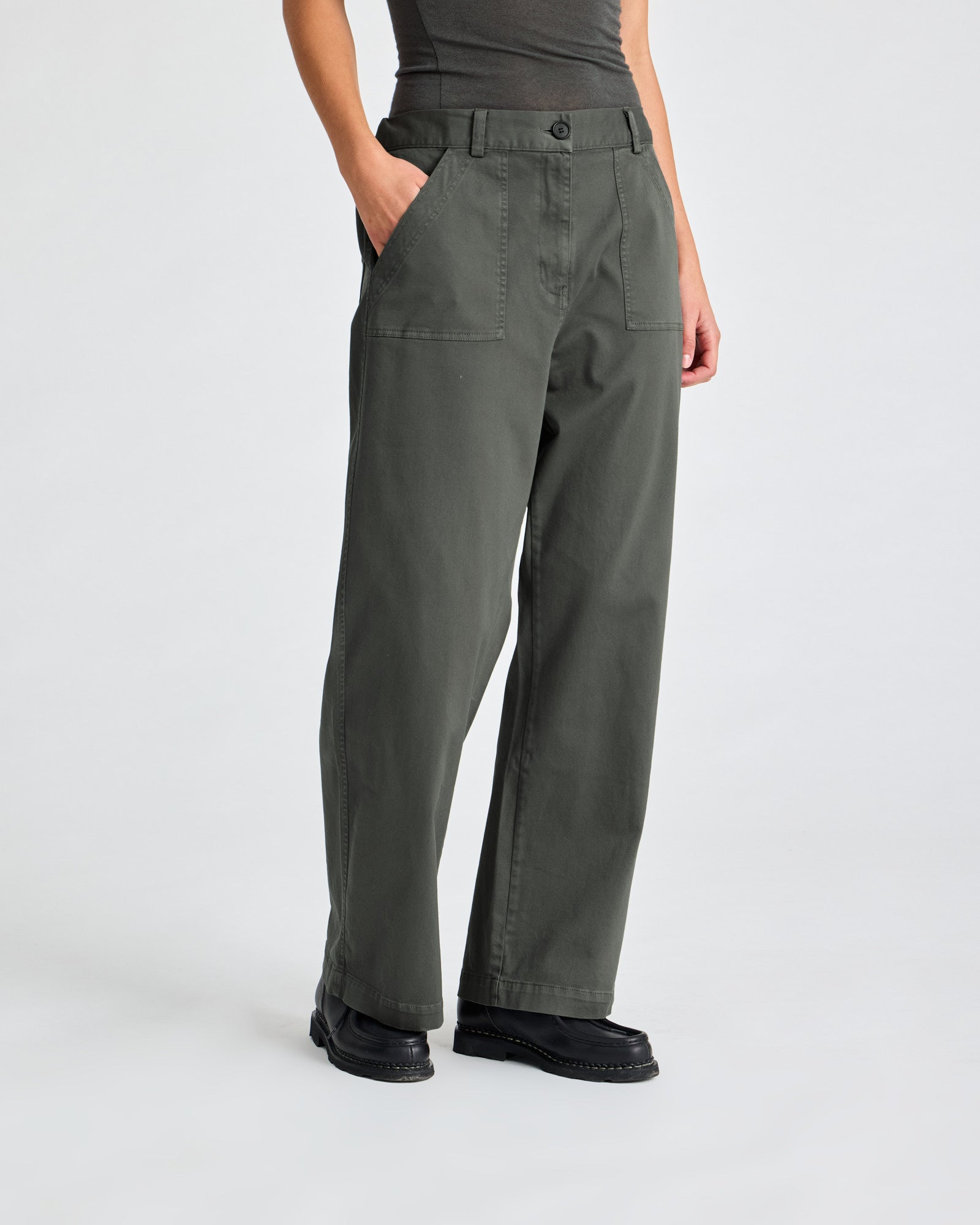 GAI+LISVA Tinne Cotton Twill Pant Pants & Shorts 191 Beluga