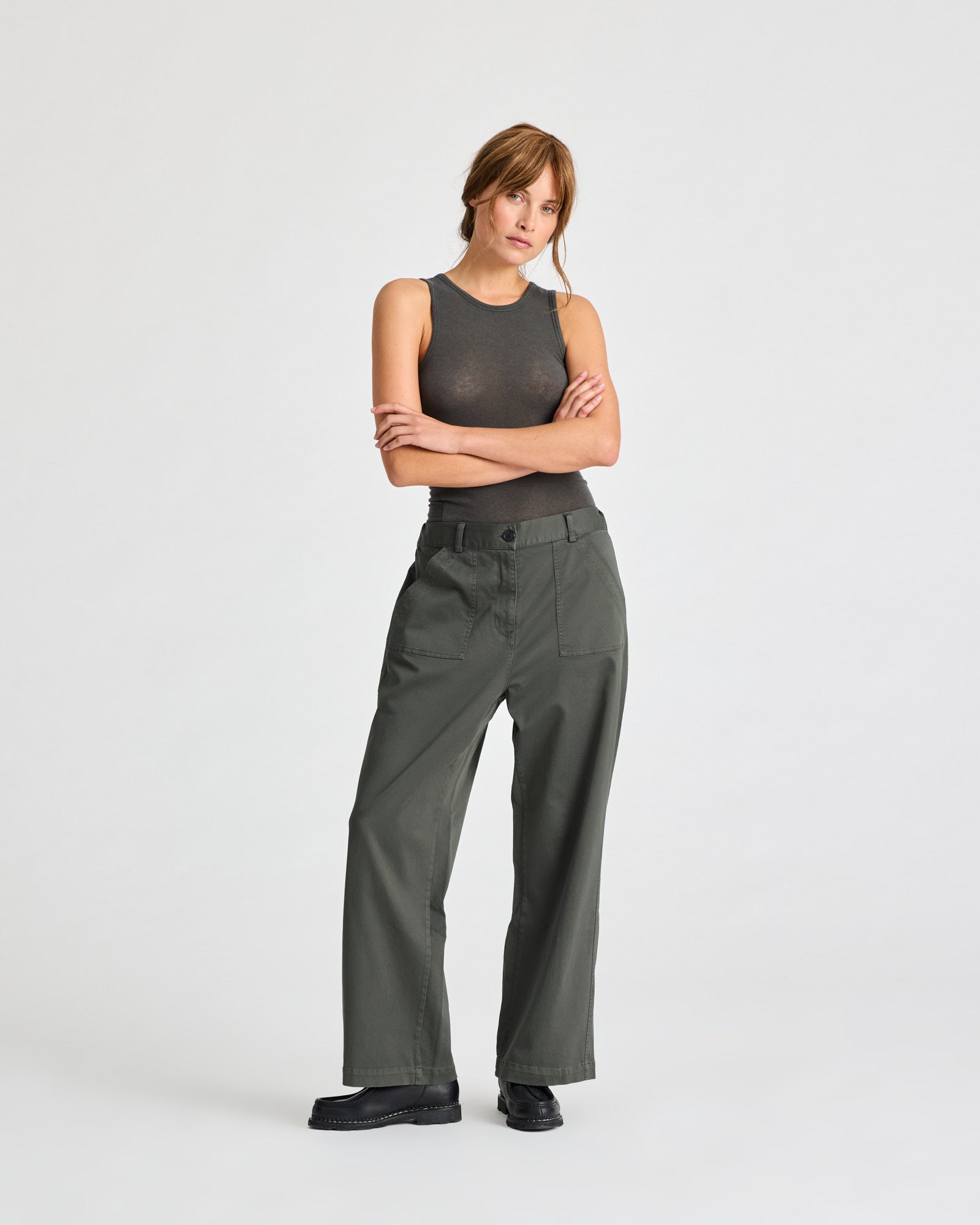 GAI+LISVA Tinne Cotton Twill Pant Pants & Shorts 191 Beluga