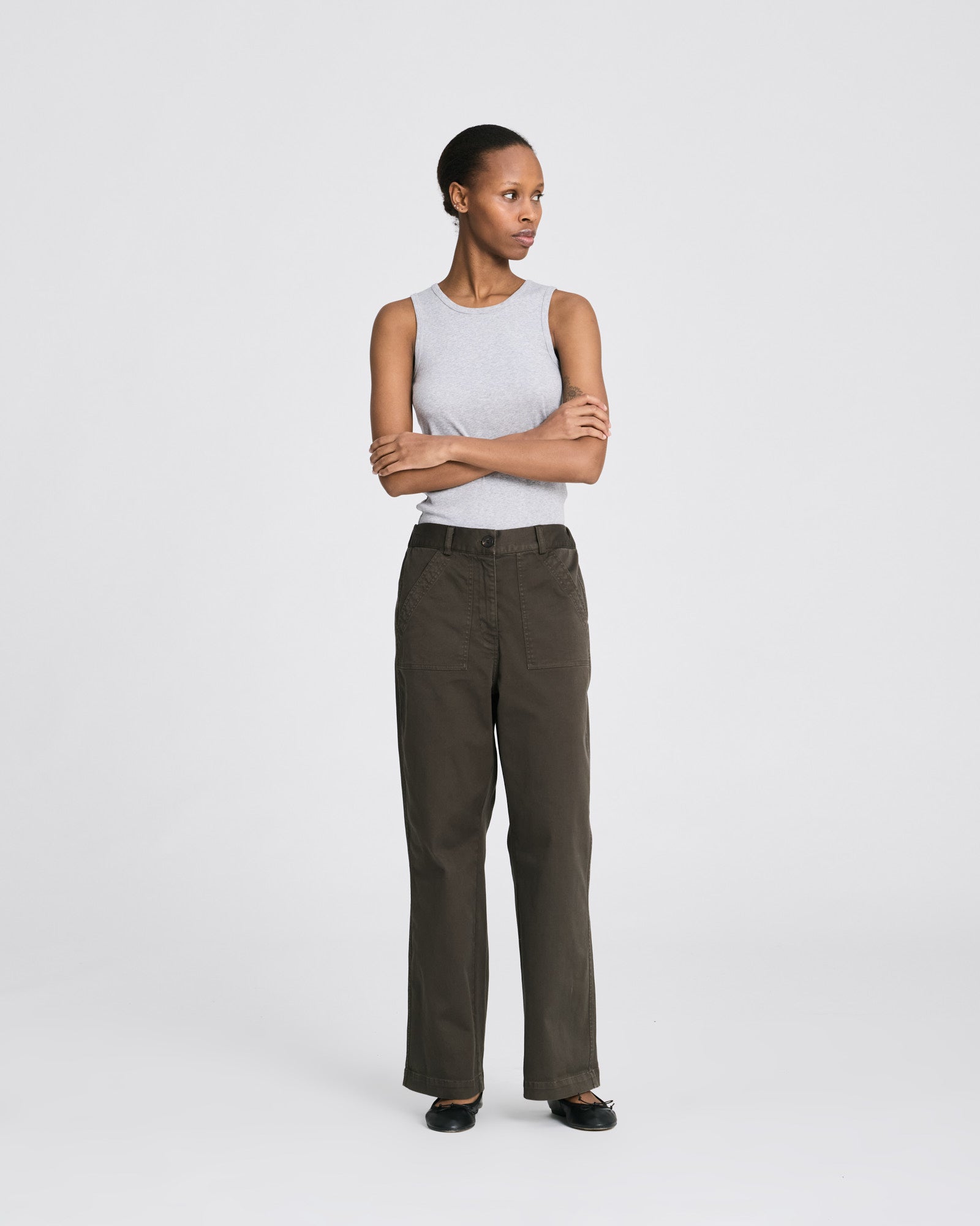 GAI+LISVA Tinne Cotton Twill Pant Trousers & Shorts 750 Black Ink