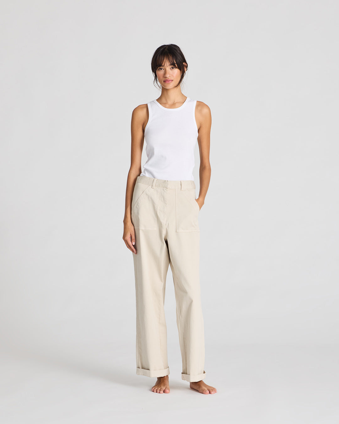 GAI+LISVA Tinne Cotton Twill Pant Pants & Shorts 139 Ancient Grey