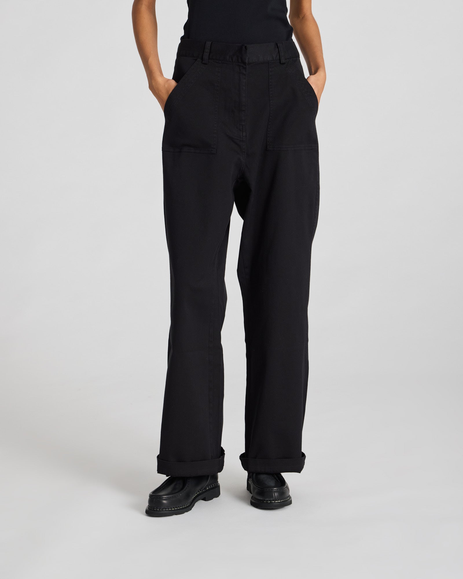 GAI+LISVA Tinne Cotton Twill Pant Pants & Shorts 650 Black