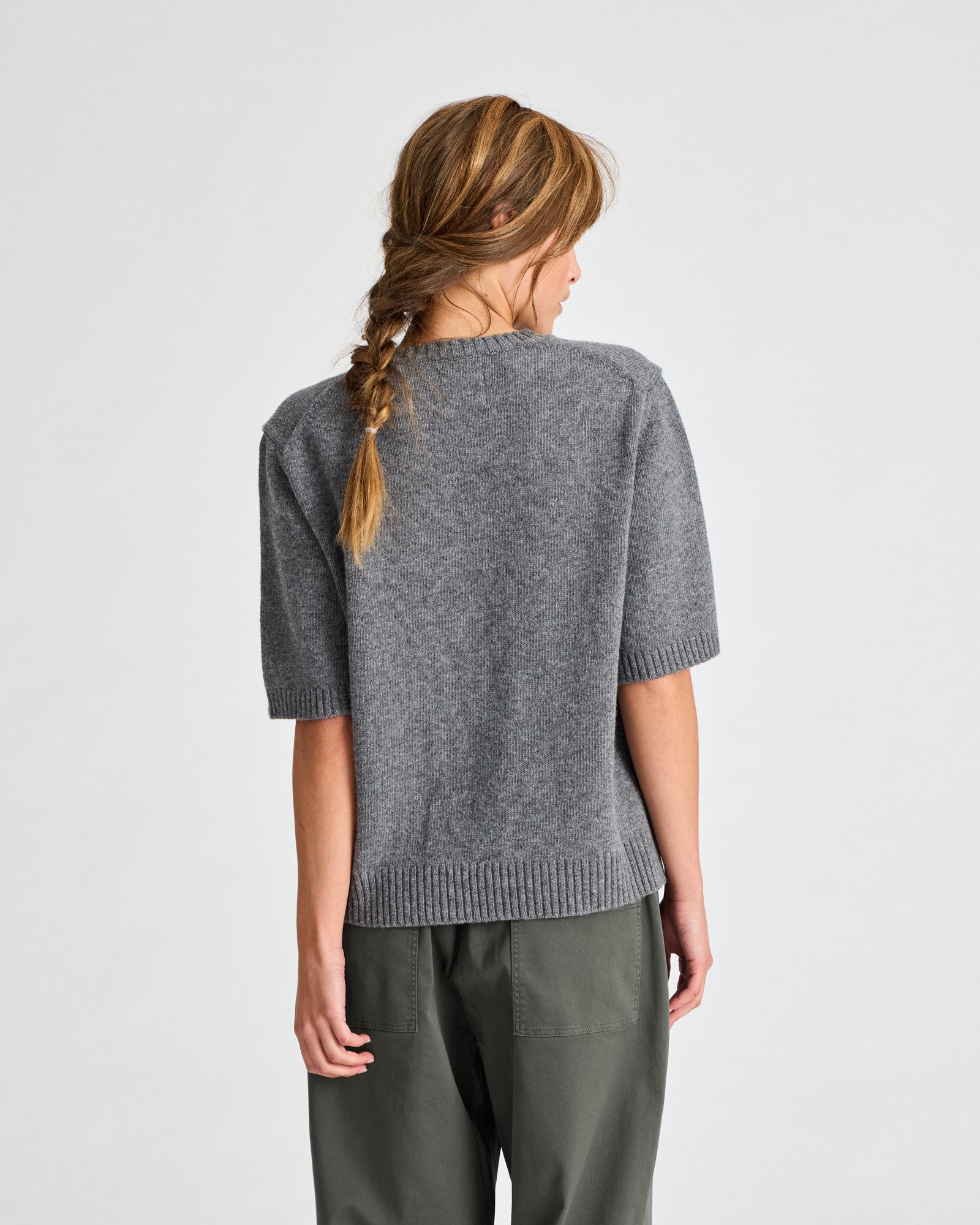 GAI+LISVA Tulle Lambswool Jumper GOTS 243975 Knit 631 Grafitti Grey Melangé