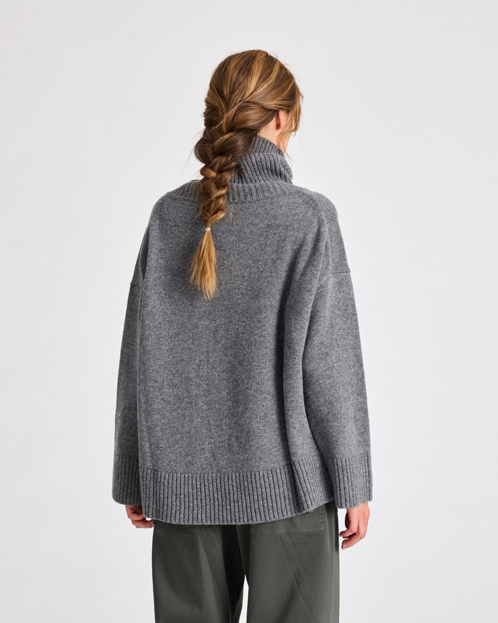 GAI+LISVA Vita Lambswool Jumper Knit 631 Grafitti Grey Melangé
