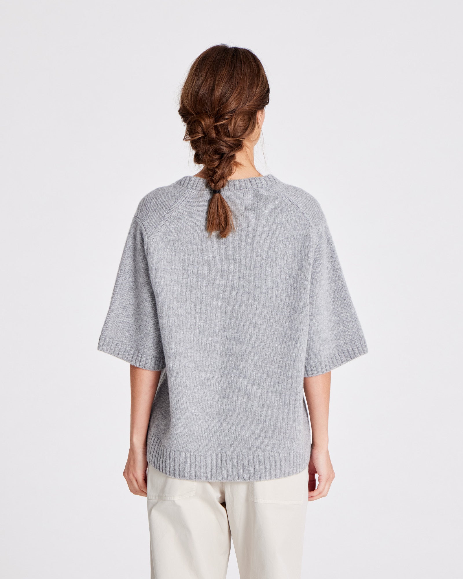 GAI+LISVA Tulle Lambswool Jumper GOTS 243975 Knit 602 Grey Melange