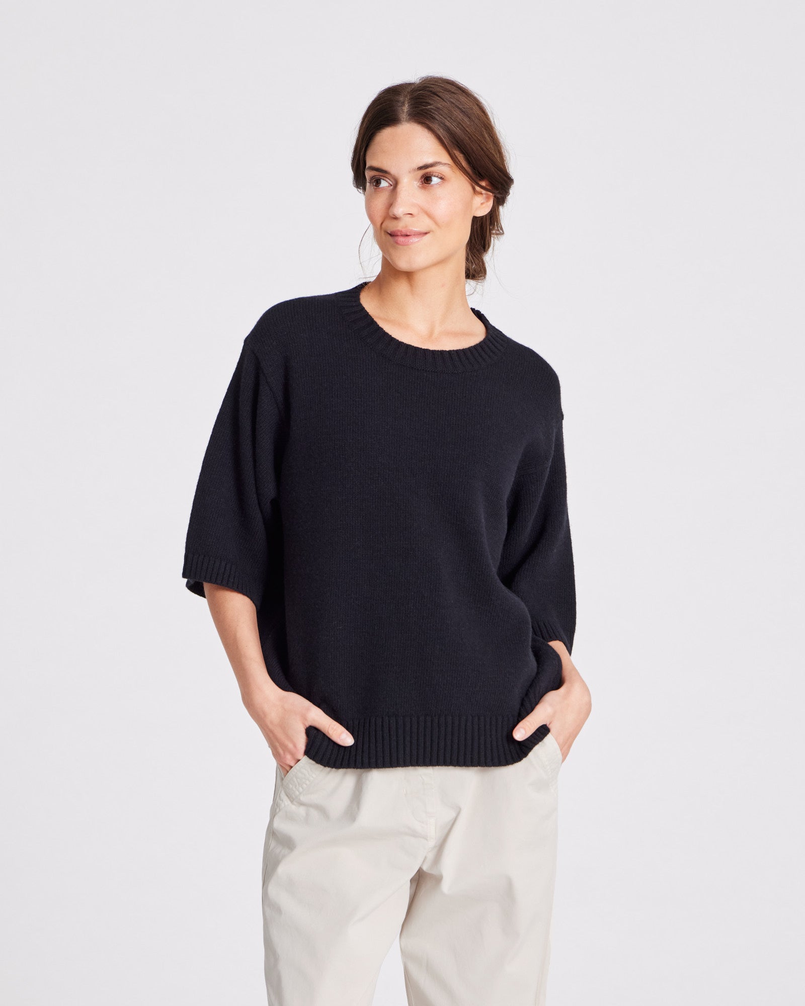 GAI+LISVA Tulle Lambswool Jumper GOTS 243975 Knit 650 Black