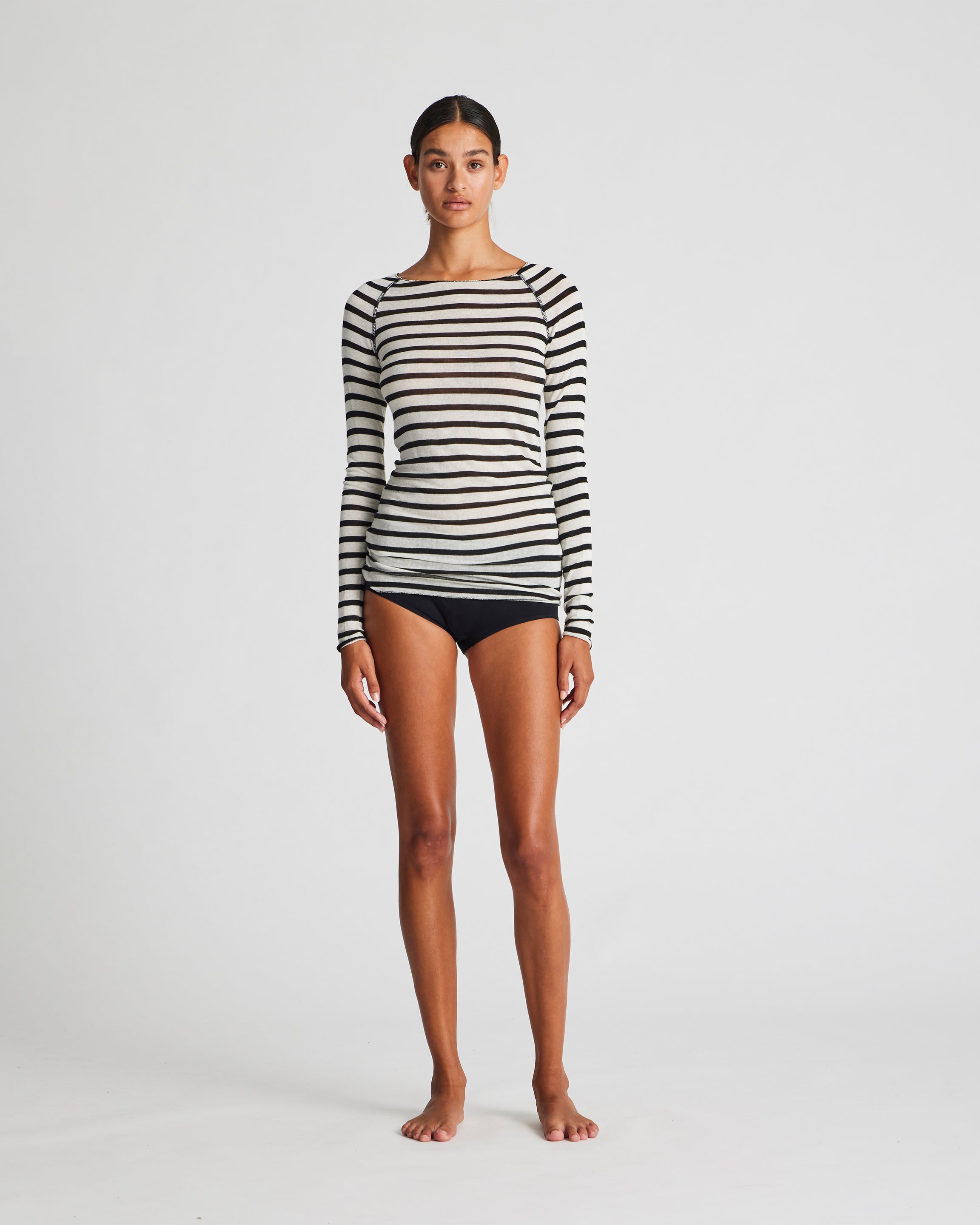 GAI+LISVA Amalie Sailor Wool Top Top 962 Ecru / Black Sailor Stripe