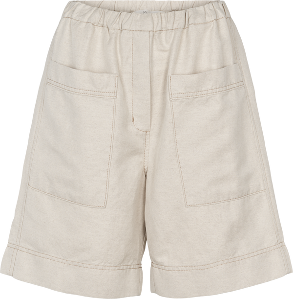 GAI+LISVA Cille Cotton Linen Shorts Pants & Shorts 151 Ecru