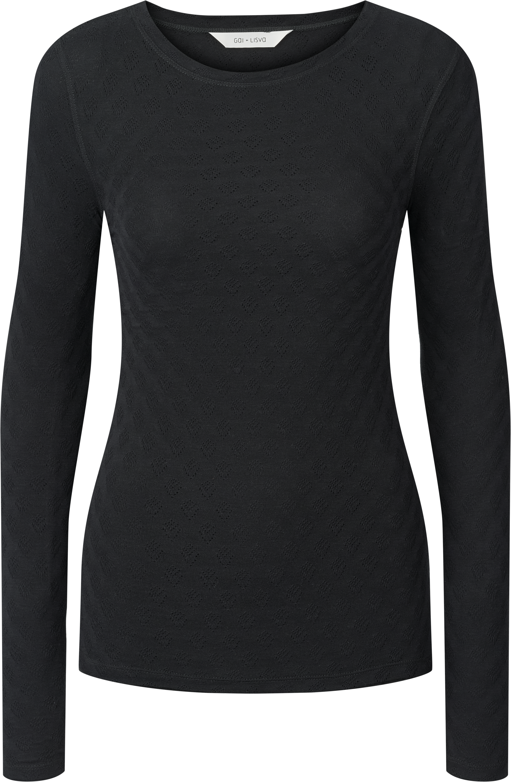 GAI+LISVA Fermi Silk Top Top 652 Stretch Limo Black