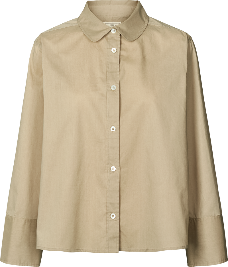 GAI+LISVA Flora Shirt Cotton Poplin Shirt 735 Chinchilla
