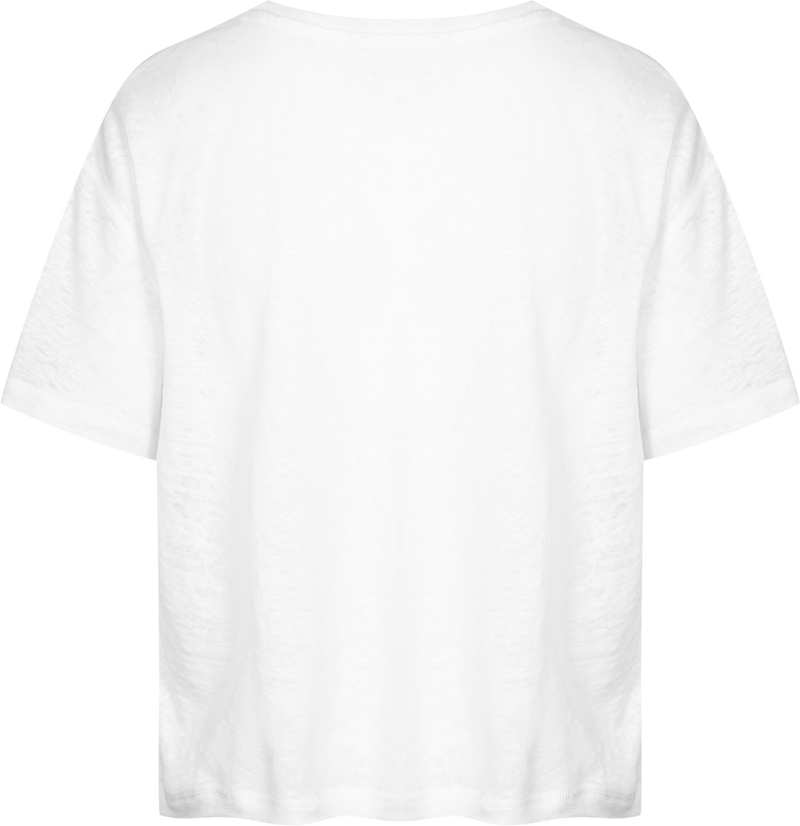 GAI+LISVA Ivalo Linen Tee Shirt Top 100 White