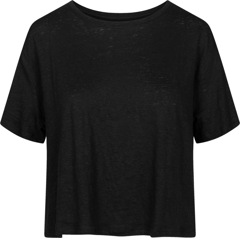 GAI+LISVA Ivalo Linen Tee Shirt Top 650 Black