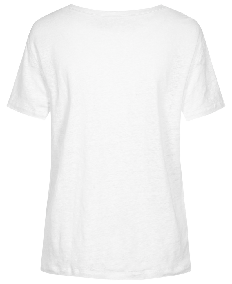 GAI+LISVA Liv Linen Tee shirt Top 100 White
