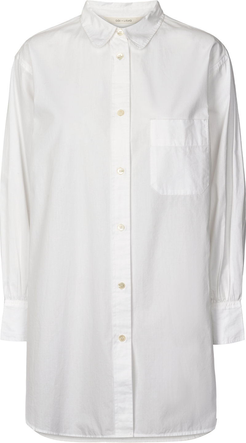 GAI+LISVA Rosa Shirt Cotton Poplin Shirt 100 White